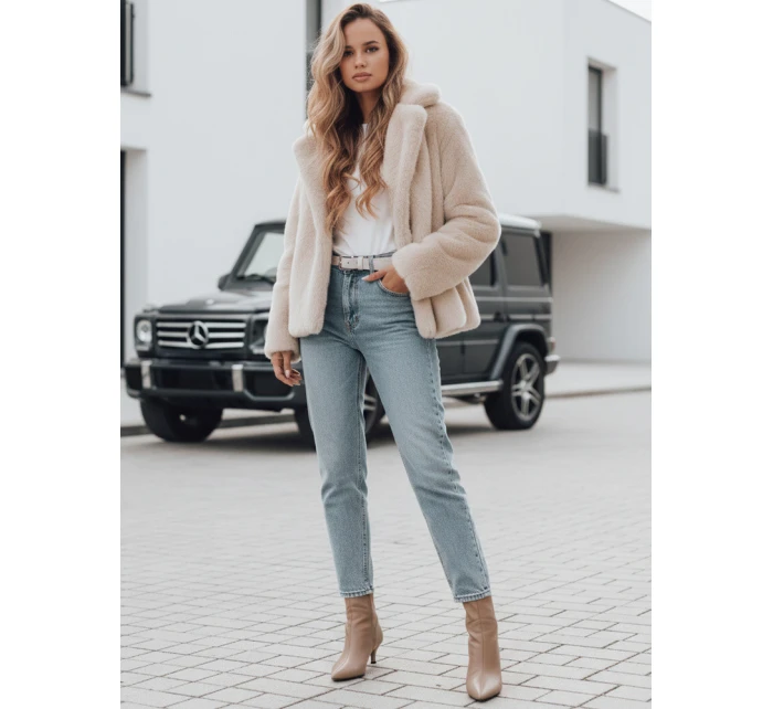 Dámský krátký béžový model 21990776 - Dstreet Dámský krátký béžový model 21990776 - Dstreet