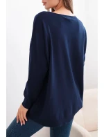 Dámský svetr s delším zadním dílem a model 21731272 - K-Fashion