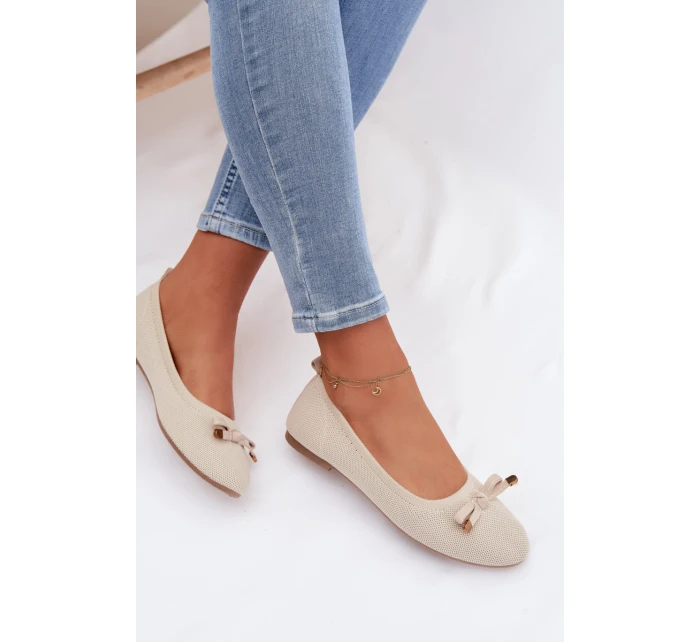 Baleríny s Mašlí Béžové Amelivra