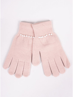 Yoclub Dámské pětiprsté rukavice RED-0227K-AA50-001 Pink