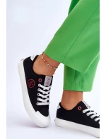 Dámské Cross Jeans Fabric Sneakers LL2R4044 Černé Dámské Cross Jeans Fabric Sneakers LL2R4044 Černé