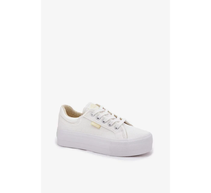 Dámské trampky na platformě Lee Cooper – bílé