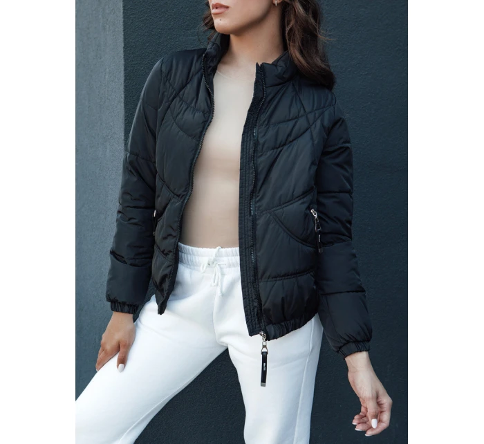 Dámská přechodná prošívaná bunda se stojáčkem SALECA černá FashionStreet TY4414