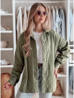 Dámská přechodná košilová bunda oversize KOSMOJACK khaki FashionStreet TY4840 Dámská přechodná košilová bunda oversize KOSMOJACK khaki FashionStreet TY4840