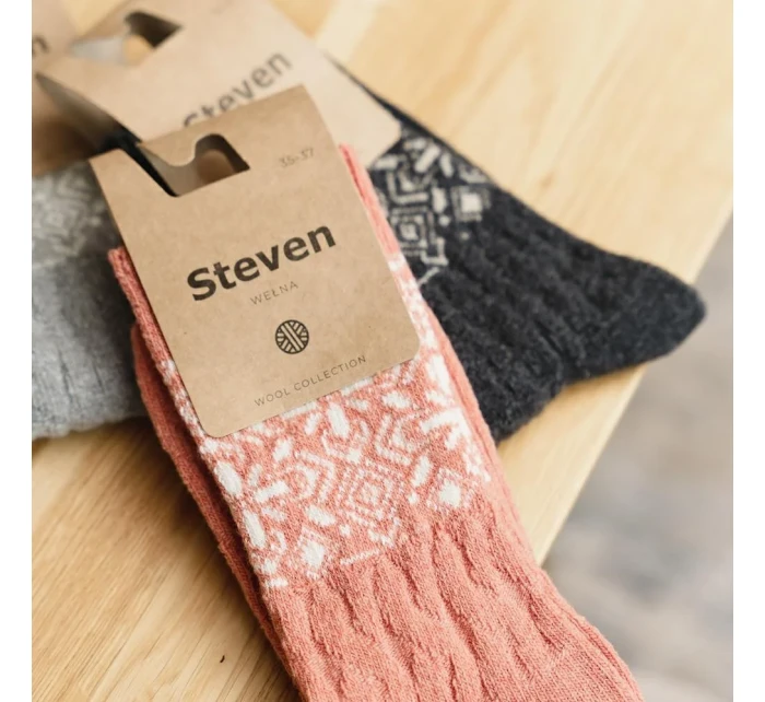Ponožky Steven art.093 Vzor Vlněné dámské 35-40