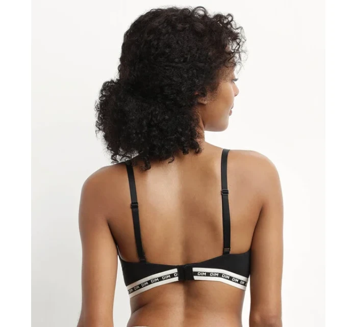 Dámská vyztužená podprsenka bez kostic DIM ICONS PADDED TRIANGLE BRA - DIM - černá