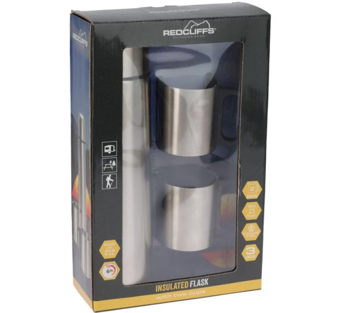 CESTOVNÍ TERMOSKA 1000 ML SE 2 ŠÁLKY STŘÍBRNÁ CESTOVNÍ TERMOSKA 1000 ML SE 2 ŠÁLKY STŘÍBRNÁ