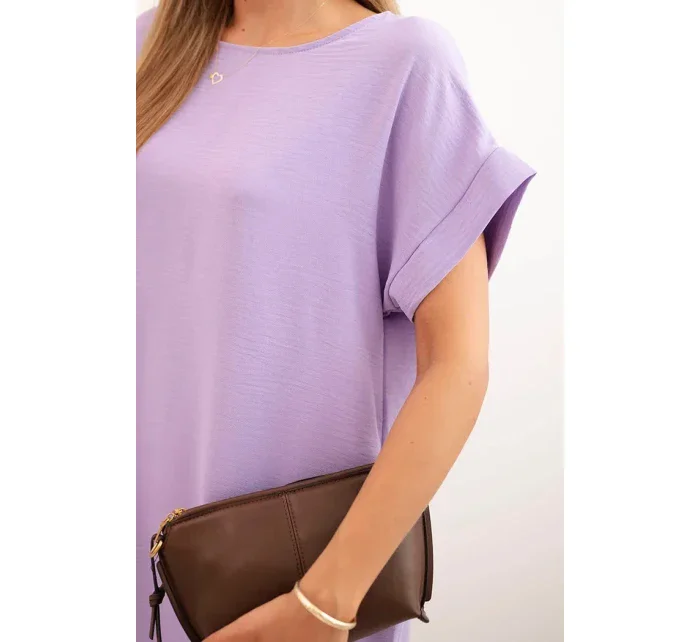 Šaty s kapsami světle fialová Šaty s kapsami světle fialová