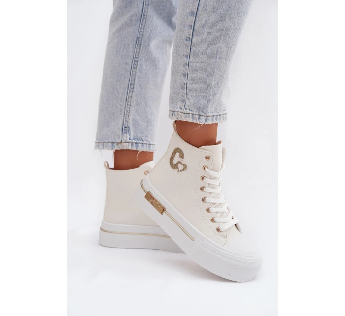 Dámské tenisky na platformě Bílé model 21919405 - Boto Dámské tenisky na platformě Bílé model 21919405 - Boto