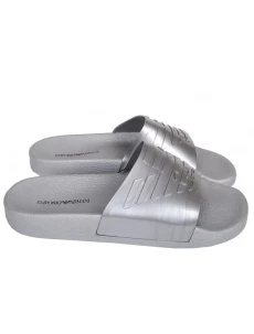Pantofle X4PS02 stříbrná - Emporio Armani