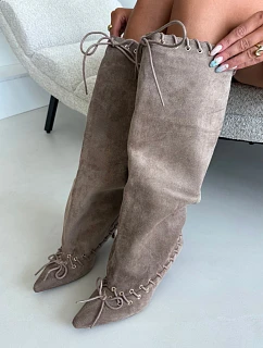 Kozačky na podpatku  model 230951 Step in style