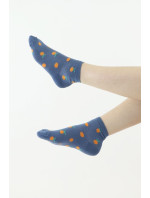 Veselé ponožky 889 modré s pomeranči