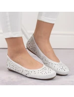 Kožená pohodlná polobotka W model 22033618 bílá - Rieker Kožená pohodlná polobotka W model 22033618 bílá - Rieker