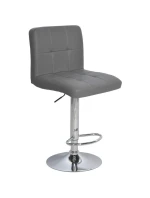 BAROVÁ ŽIDLE HOCKER ŠEDÁ SADA 2 KS