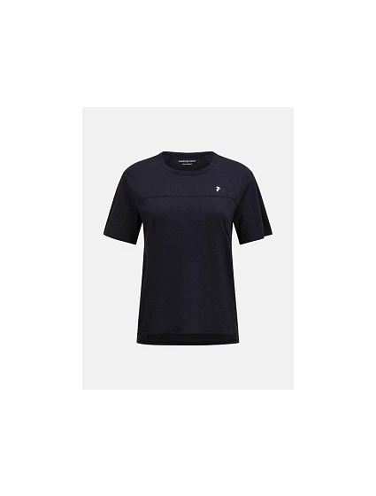 Tričko PEAK PERFORMANCE W Trail Wool Blend SS, černé Tričko PEAK PERFORMANCE W Trail Wool Blend SS, černé