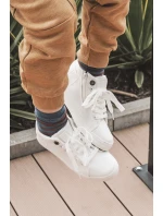 Dětské klasické vysoké tenisky Big Star model 21609037 Bílá - Big Star Shoes Dětské klasické vysoké tenisky Big Star model 21609037 Bílá - Big Star Shoes