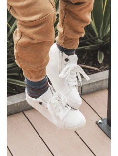 Dětské klasické vysoké tenisky Big Star model 21609037 Bílá - Big Star Shoes