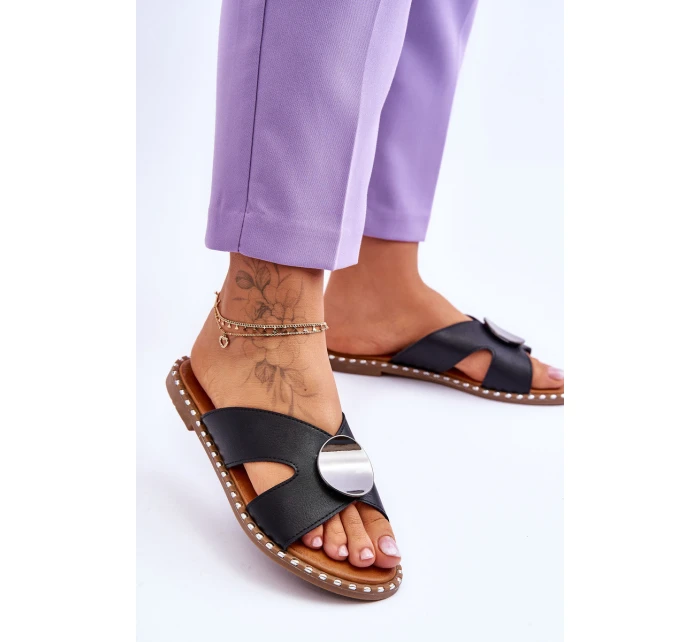 Dámské ploché podpatky černé model 21620034 - VINCEZA