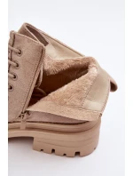 Dámské Boty Na Zip Bežové model 21636271 - Boto Dámské Boty Na Zip Bežové model 21636271 - Boto