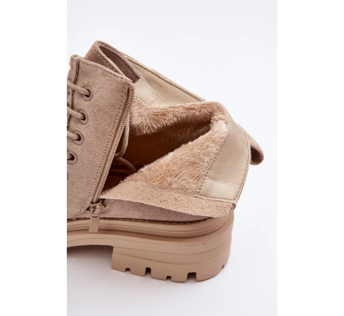 Dámské Boty Na Zip Bežové model 21636271 - Boto Dámské Boty Na Zip Bežové model 21636271 - Boto