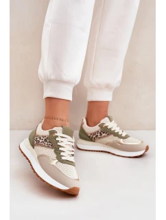 Dámské Sportovní Boty S Panterem Na Platformě Zelené Davinara