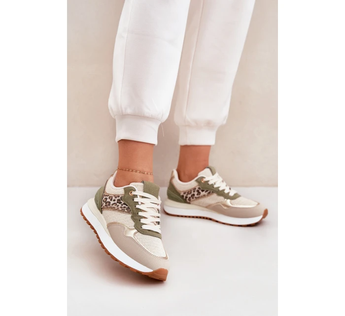 Dámské Sportovní Boty S Panterem Na Platformě Zelené Davinara Dámské Sportovní Boty S Panterem Na Platformě Zelené Davinara