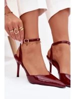 Lakované lodičky s patou bordové model 21794111 - Boto Lakované lodičky s patou bordové model 21794111 - Boto