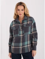 Košile D71720Z11085B šedá modrá Košile D71720Z11085B šedá modrá