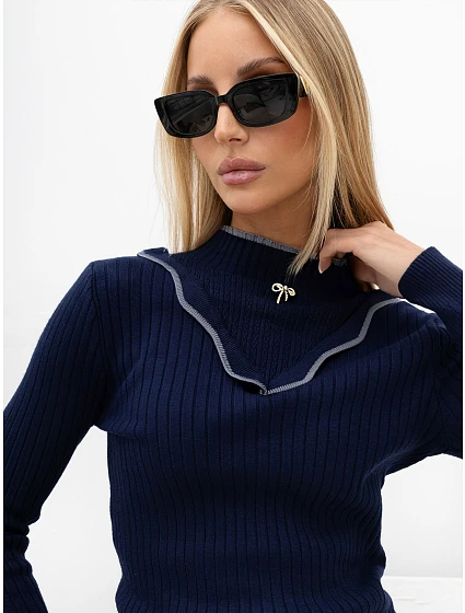 Sweter IR SW model 22544421 granatowy - FPrice Sweter IR SW model 22544421 granatowy - FPrice