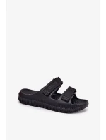 Dámské pěnové pantofle na suchý zip Big Star – černé Dámské pěnové pantofle na suchý zip Big Star – černé