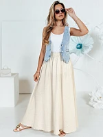 CISTAL béžová bavlněná maxi sukně FashionStreet CY0452