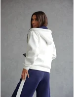 modrý hrubší dámský bavlněný komplet s rozepínací mikinou model 20905694 - Moon