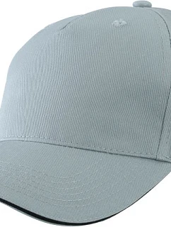 Daiber MB 6526 5 panelová sandwich kšiltovka 03.6526 light grey/black