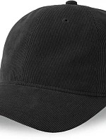 Atlantis Headwear Creep-S 6 panelová manšestrová kšiltovka 33.0227 black