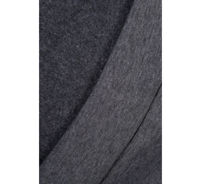 Mikina s kapucí a nášivkami grafitová