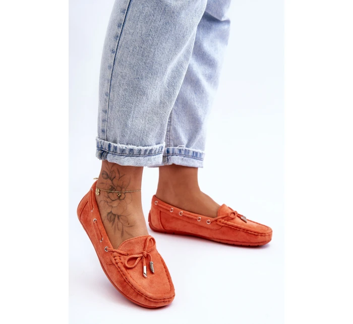Semišové Mokasíny Oranžové model 21625479 - Boto