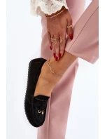 Dámské klasické černé semišové mokasíny model 21651268 - Boto Dámské klasické černé semišové mokasíny model 21651268 - Boto