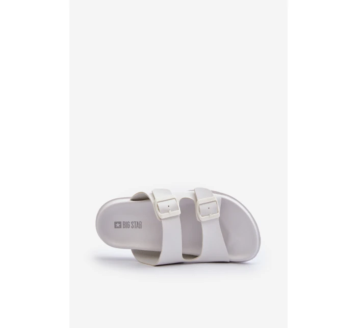 Lehké pánské sandály s přezkami Big Star NN174594 Bílé Lehké pánské sandály s přezkami Big Star NN174594 Bílé