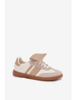 Nízké dámské tenisky s ohrnutým jazykem béžové Ardira Nízké dámské tenisky s ohrnutým jazykem béžové Ardira