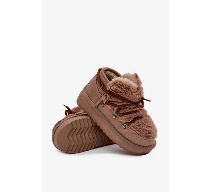 Dětské sněhule s kožíškem  hnědé model 21714089 - D.Franklin