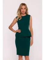 S427 Peplum šaty - zelené S427 Peplum šaty - zelené