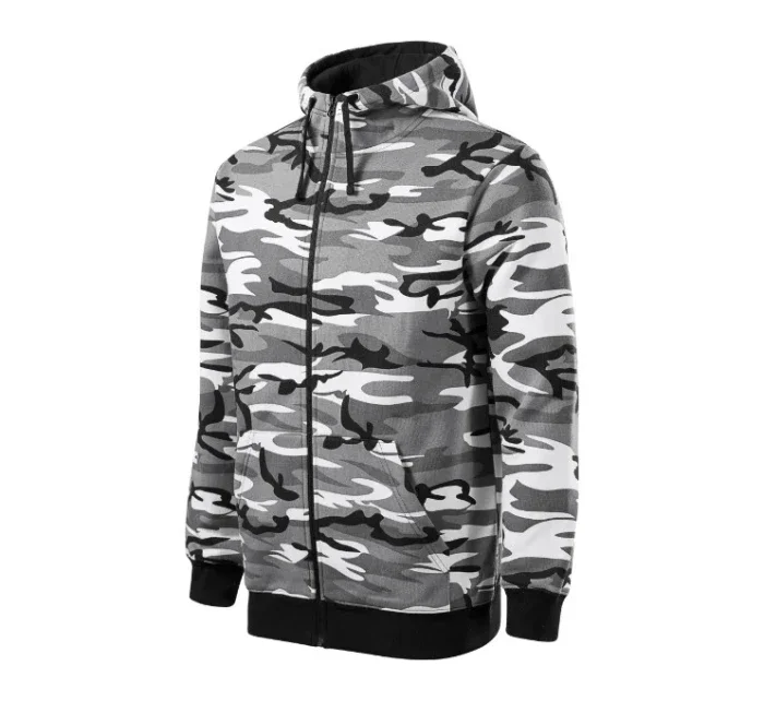 Camo Zipper mikina pánská camouflage gray