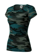Camo Pure tričko dámské camouflage petrol