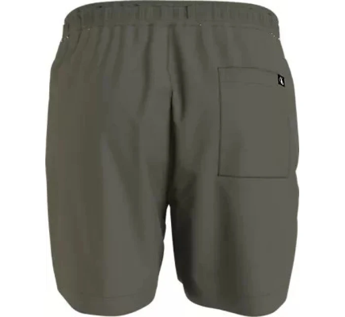 Pánské plavky MEDIUM DRAWSTRING KM0KM01003 LDY olivově zelené - Calvin Klein Pánské plavky MEDIUM DRAWSTRING KM0KM01003 LDY olivově zelené - Calvin Klein