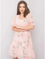 Dámské květované šaty LK SK 508129.06X Pudr růžová - Lakerta