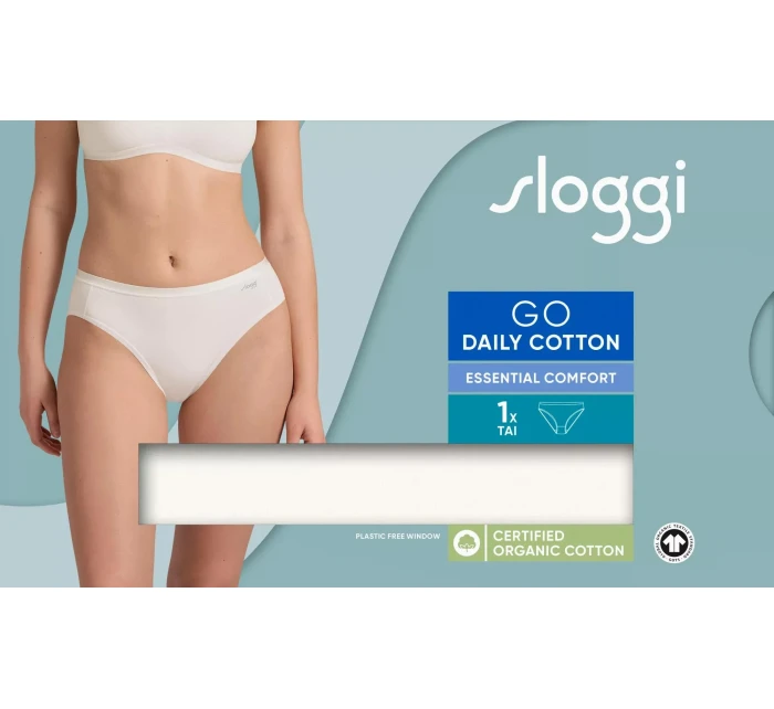 Dámské kalhotky GO Daily Cotton Tai - WHITE - bílé 00GZ - SLOGGI