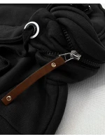 Černá dámská mikina s kapucí a se stojáčkem LHD (AMG-171)