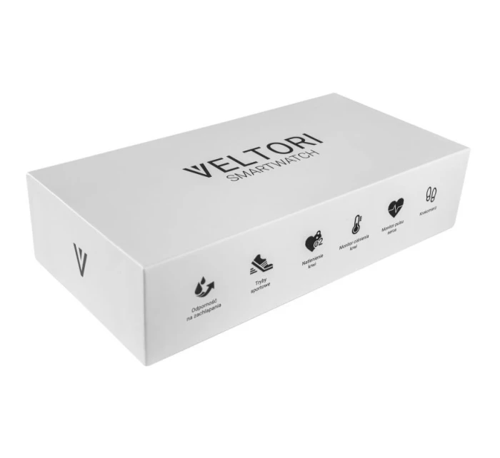 VELTORI VT150-1 Smartwatch Černý silikonový řemínek + černý náramek VELTORI VT150-1 Smartwatch Černý silikonový řemínek + černý náramek