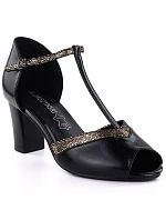 Lodičky s otevřenou špičkou černé M.Daszynski model 22072513 - M. Daszyński