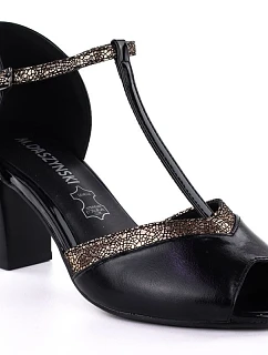 Lodičky s otevřenou špičkou černé M.Daszynski model 22072513 - M. Daszyński